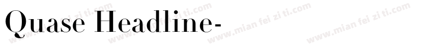 Quase Headline字体转换
